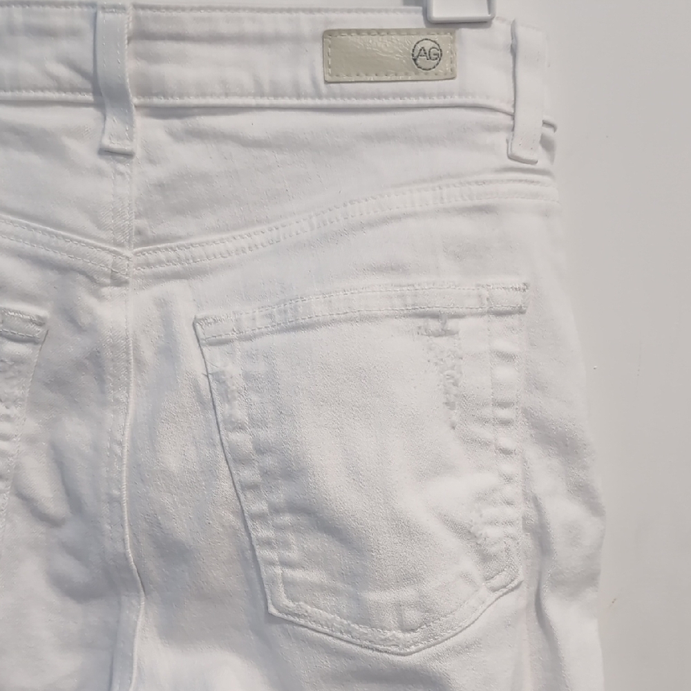 AG Adriano Goldschmied Kinsley High Rise Crop Boot White Jeans Size 26 - Picture 5 of 5